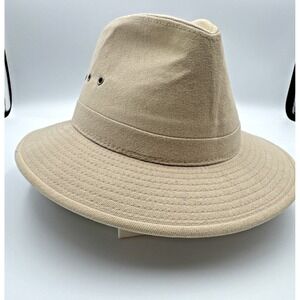 Dorfman Pacific Co Water Repellant UPF Cotton Fedora Safari Hat Size S